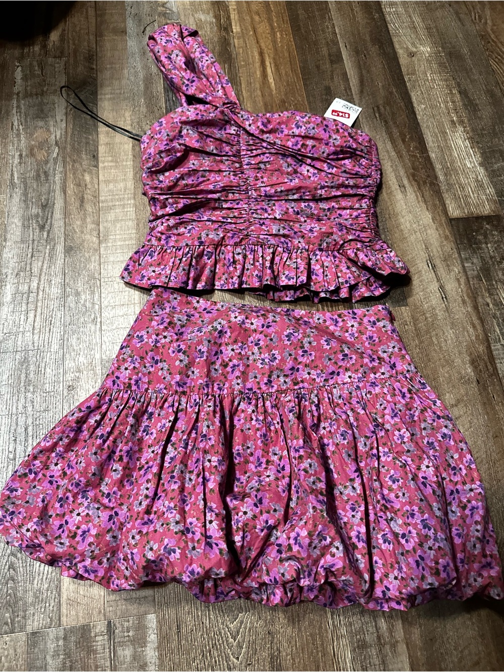 H&M Pink & Purple Floral Two-Piece Set